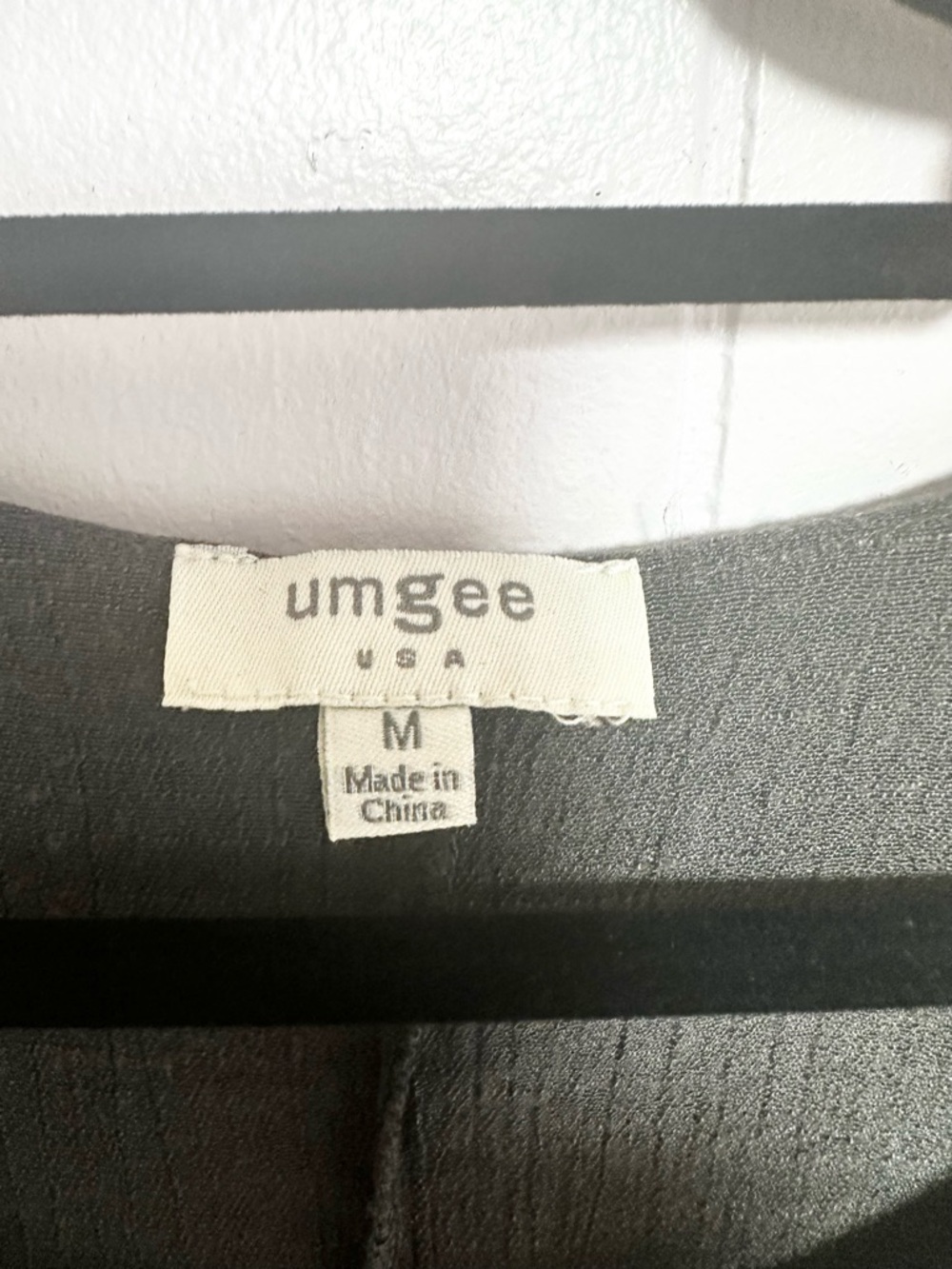 Umgee Charcoal Gray Tiered Layered Tunic Top Medium Short Sleeve Boho Oversized - Picture 5 of 5